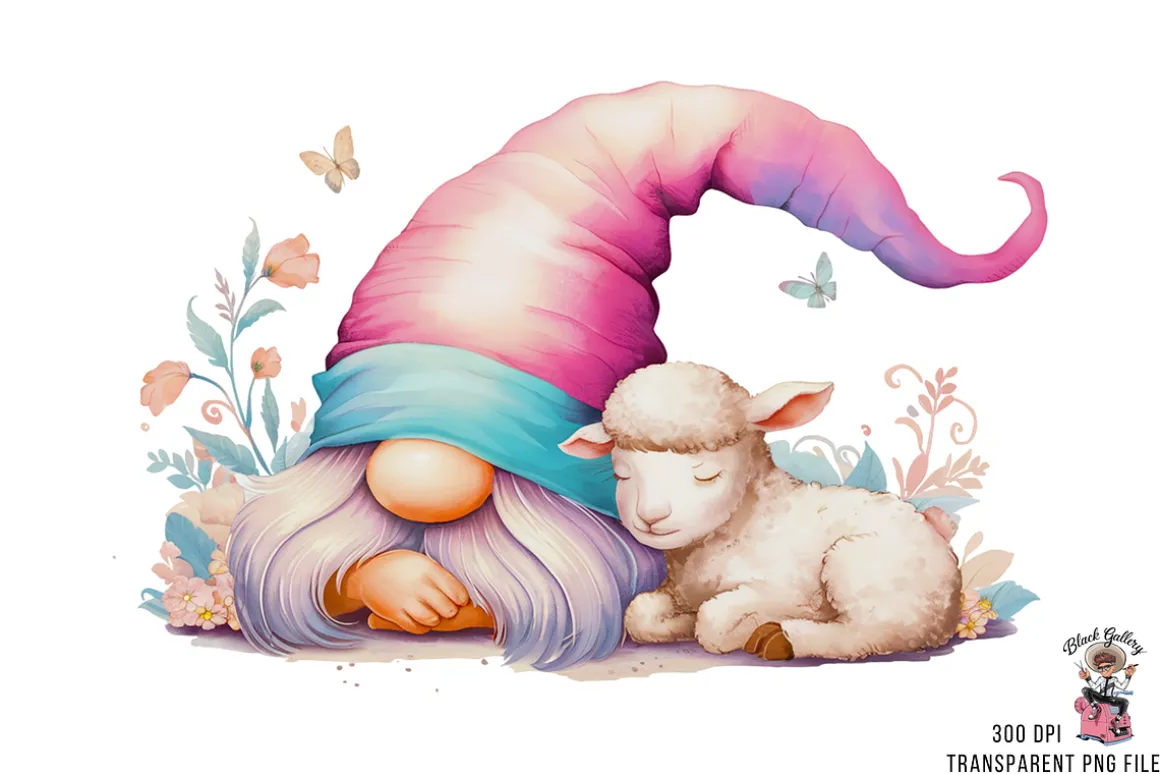 Easter Gnome Clipart PNG Bundle