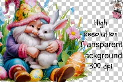 Easter Gnome Clipart PNG Bundle