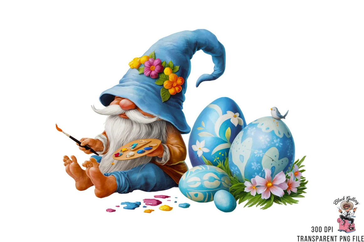Easter Gnome Clipart PNG Bundle