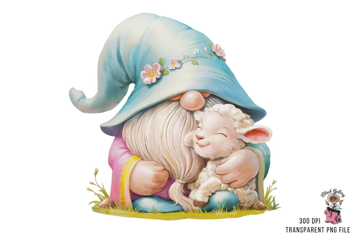 Easter Gnome Clipart PNG Bundle