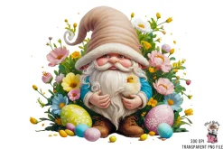 Easter Gnome Clipart PNG Bundle