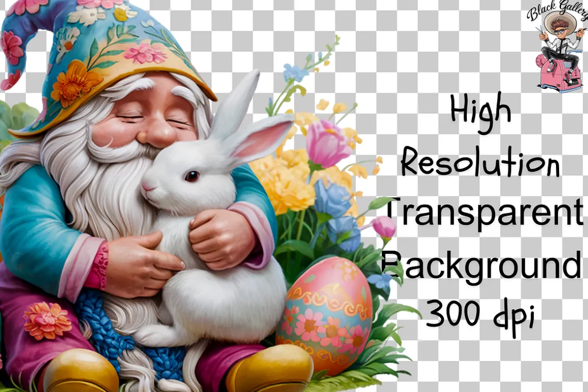 Easter Gnome Clipart PNG Bundle
