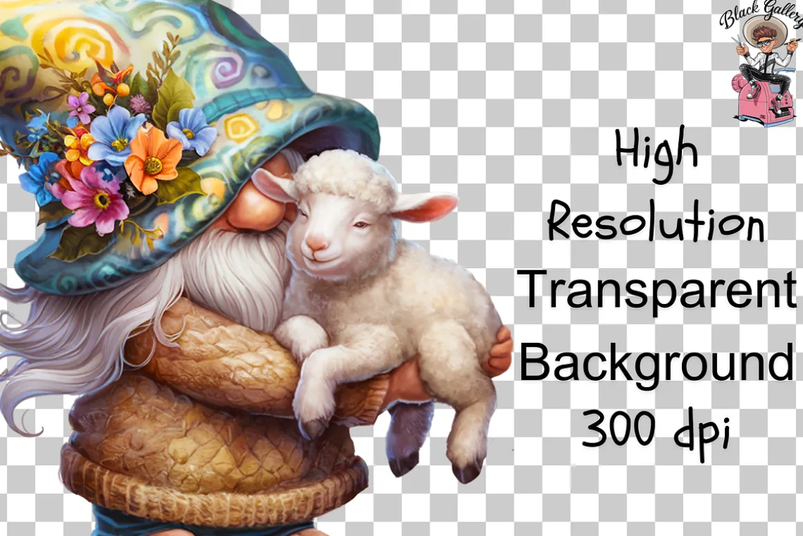 Easter Gnome Clipart PNG Bundle