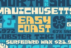 Easy Coast — Wood block font
