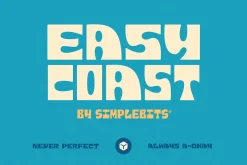 Easy Coast — Wood block font