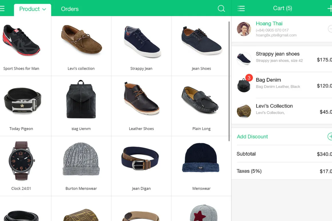 EasyPOS Touch Retails UI Graphic