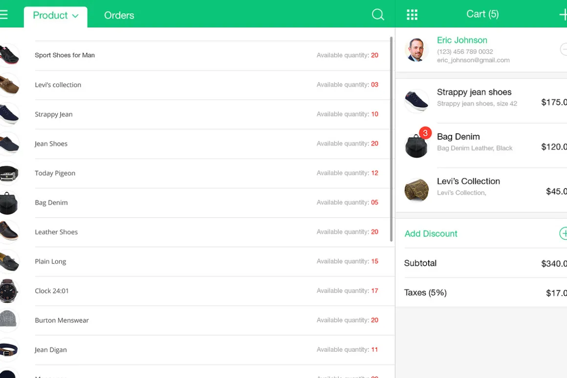 EasyPOS Touch Retails UI Graphic