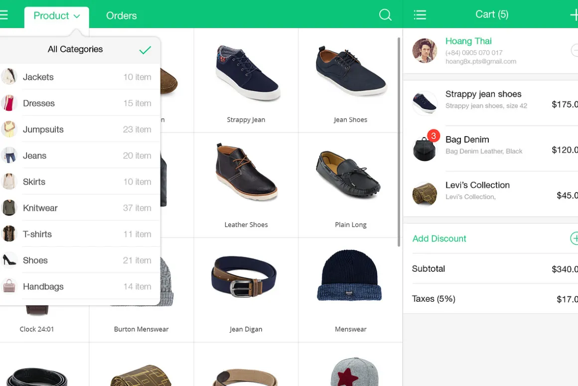 EasyPOS Touch Retails UI Graphic