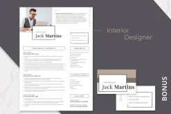 Easy-to-Edit Resume: Interior Design