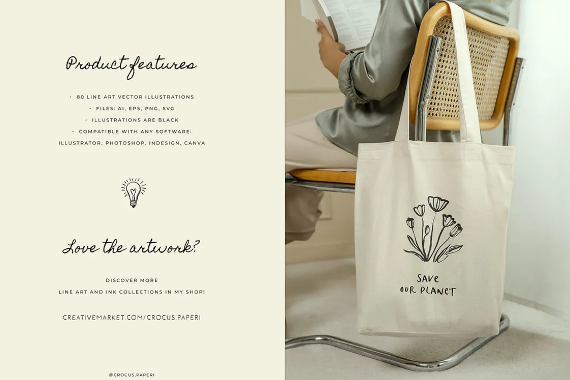 ECO LIVING & RECYCLING illustrations