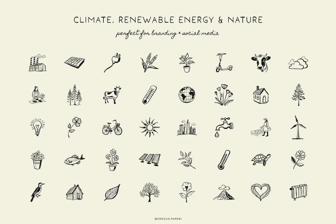ECO LIVING & RECYCLING illustrations