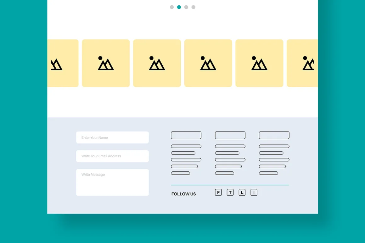 eCommerce Wireframe Landing Page
