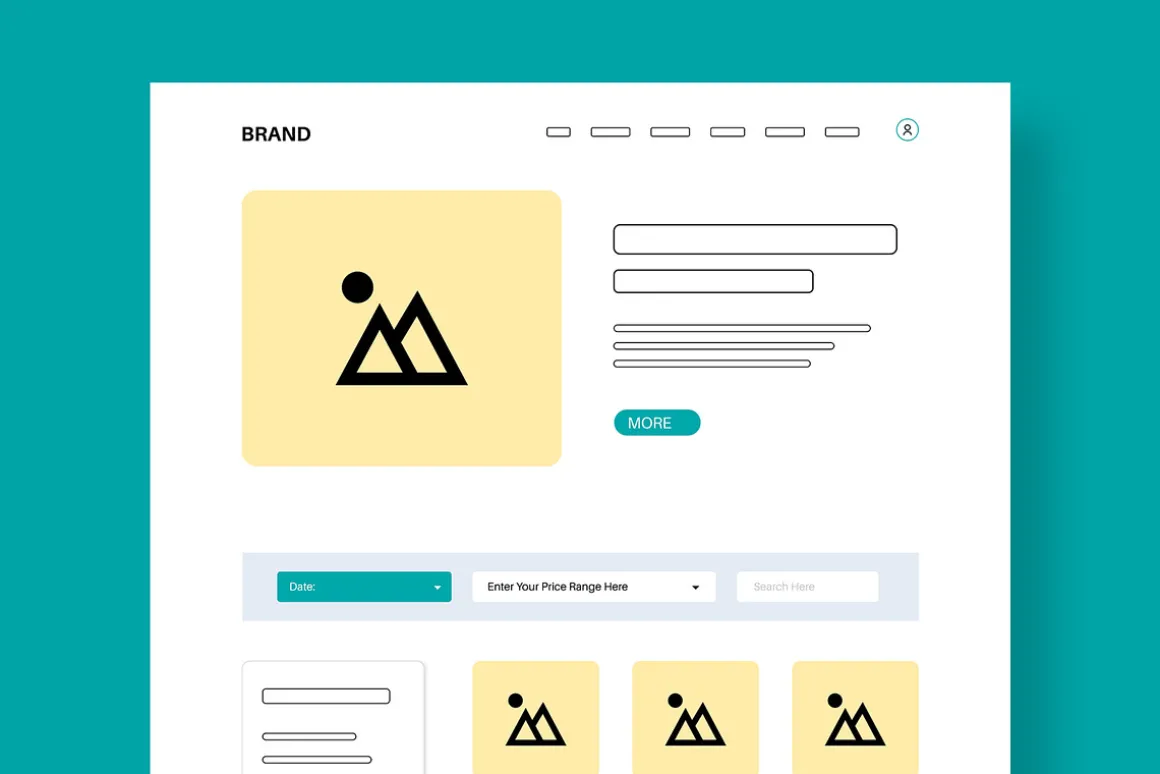eCommerce Wireframe Landing Page