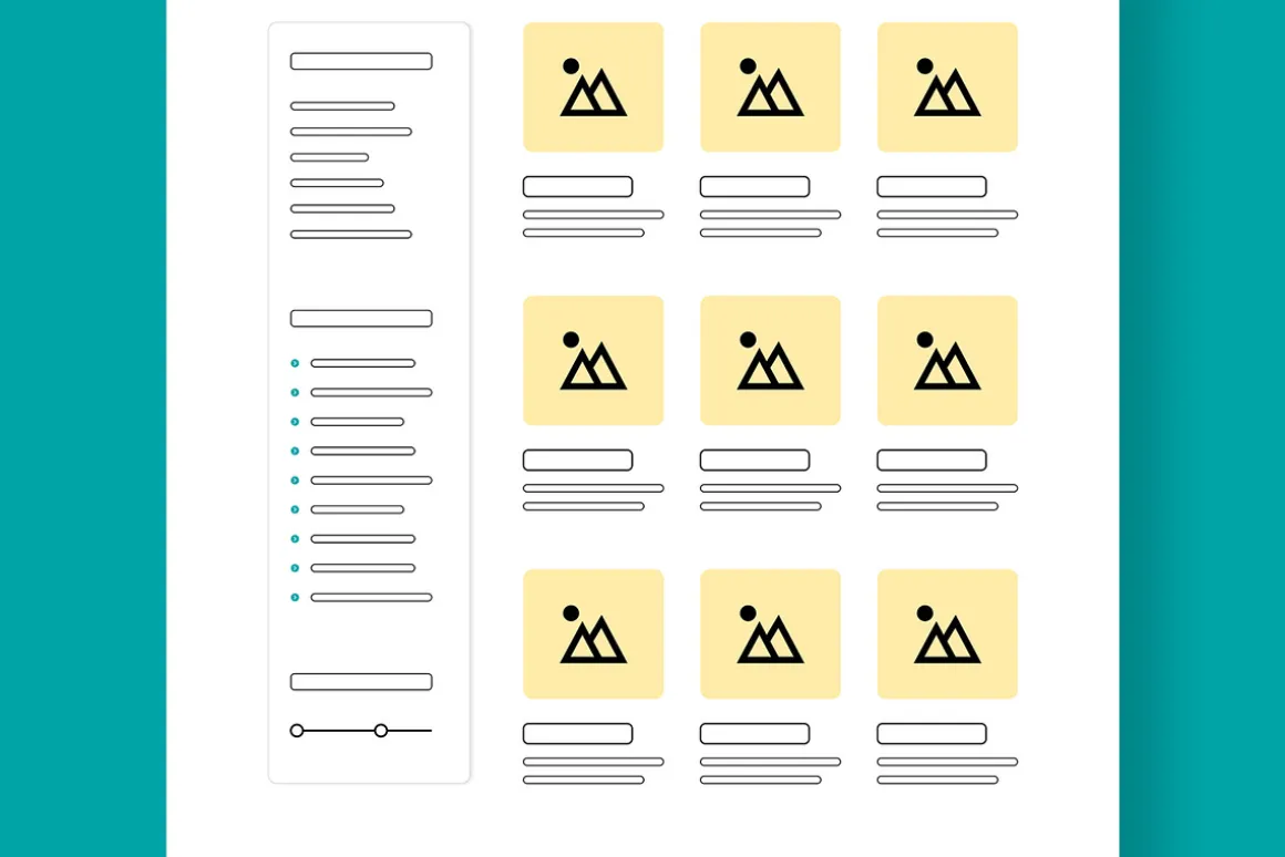 eCommerce Wireframe Landing Page