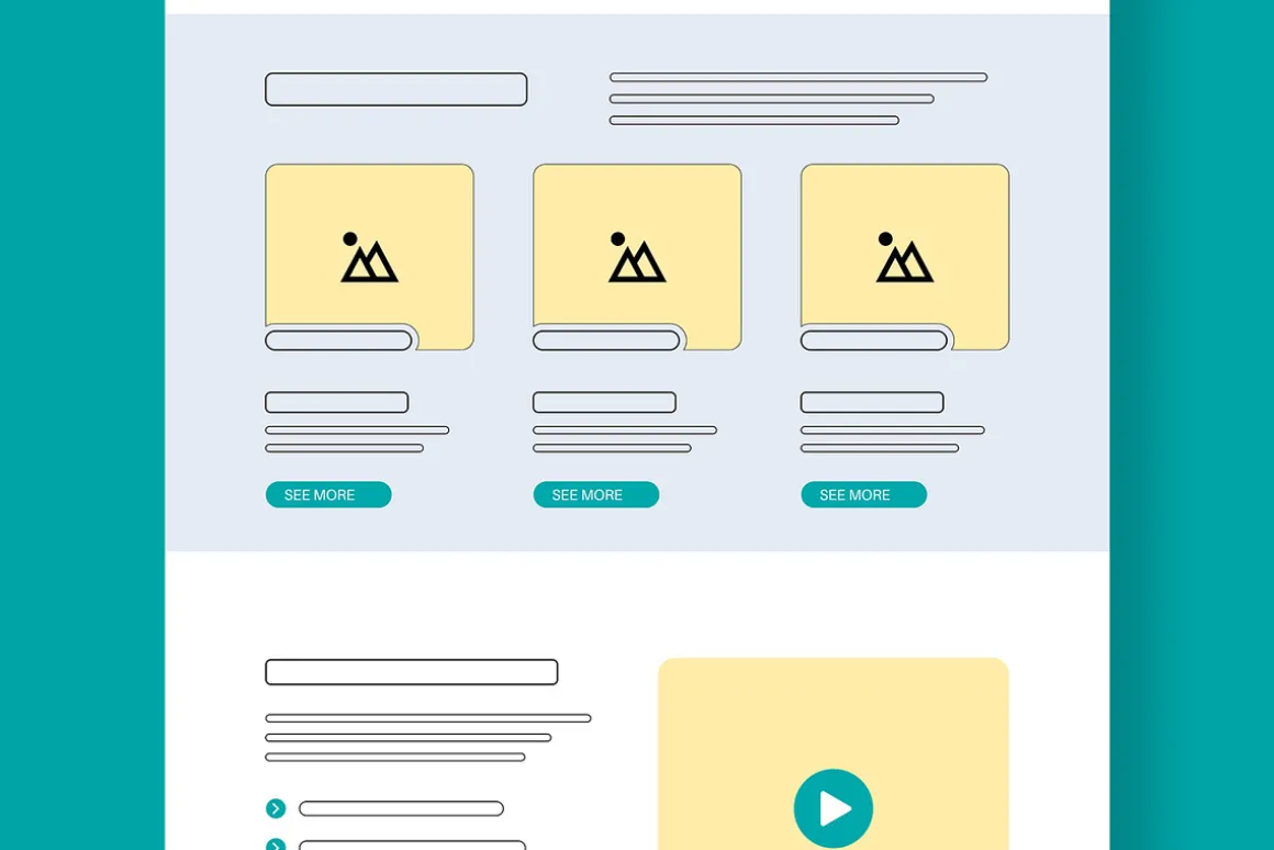 eCommerce Wireframe Landing Page