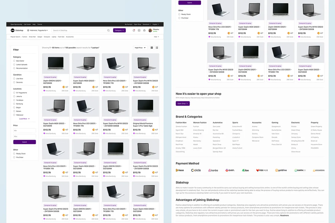E Commerce Landing Page