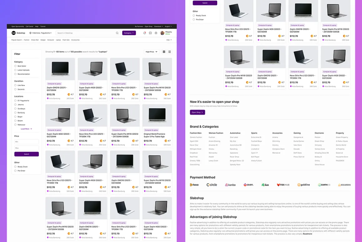 E Commerce Landing Page