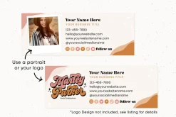 Editable Retro Email Signature Canva