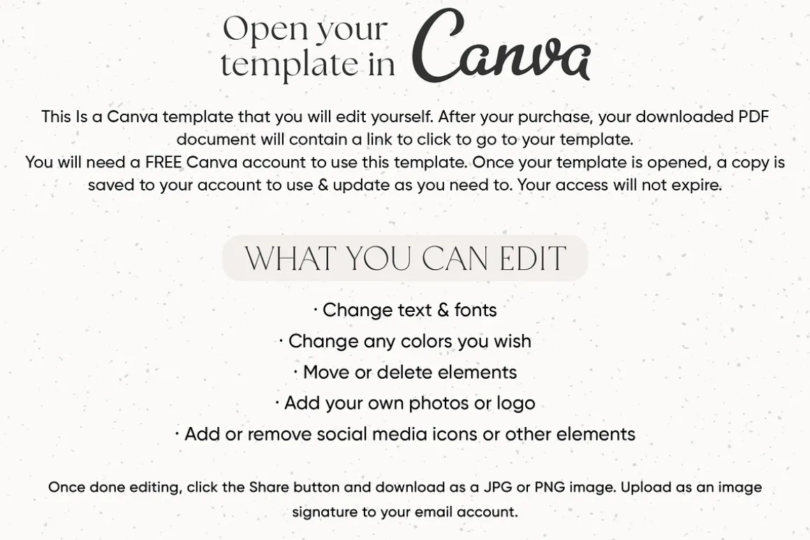 Editable Retro Email Signature Canva