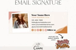 Editable Retro Email Signature Canva