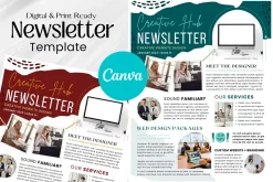 Editable Canva Newsletter Template