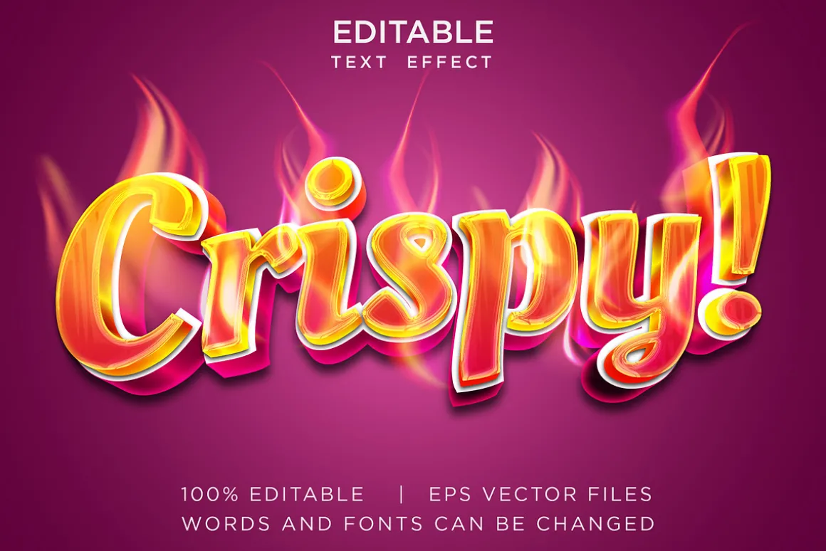 editable hot text effects