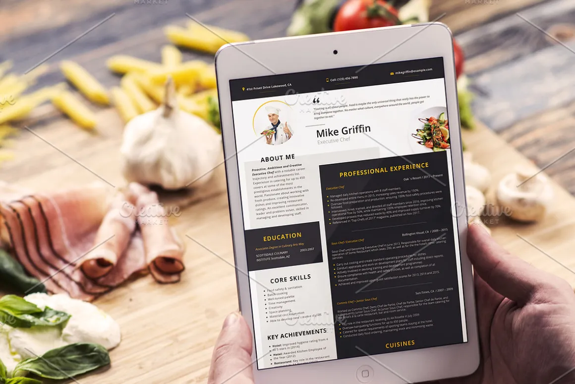 Editable Resume: Executive Chef