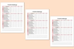 Editable 75 Soft Challenge Tracker