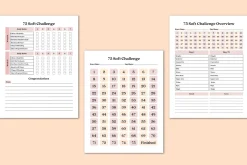 Editable 75 Soft Challenge Tracker
