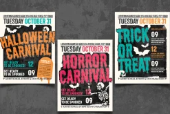 Editable Spooky Halloween Posters