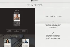 Editorial Showit Sales Page