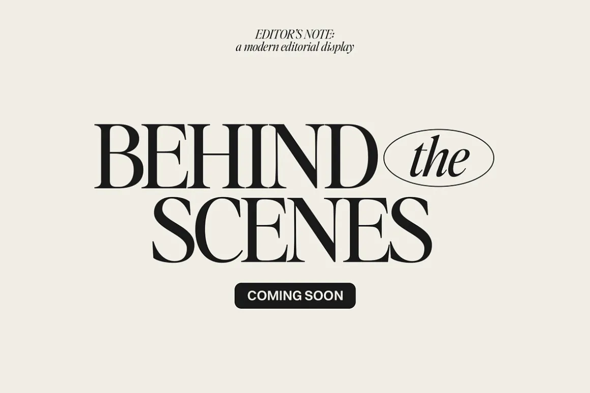 Editor's Note: Clean Editorial Serif