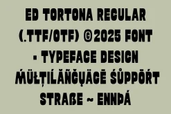 ED Tortona - Display font