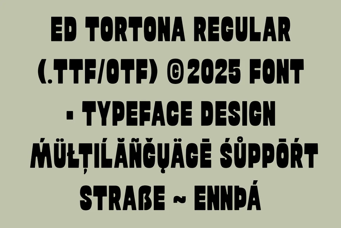 ED Tortona - Display font