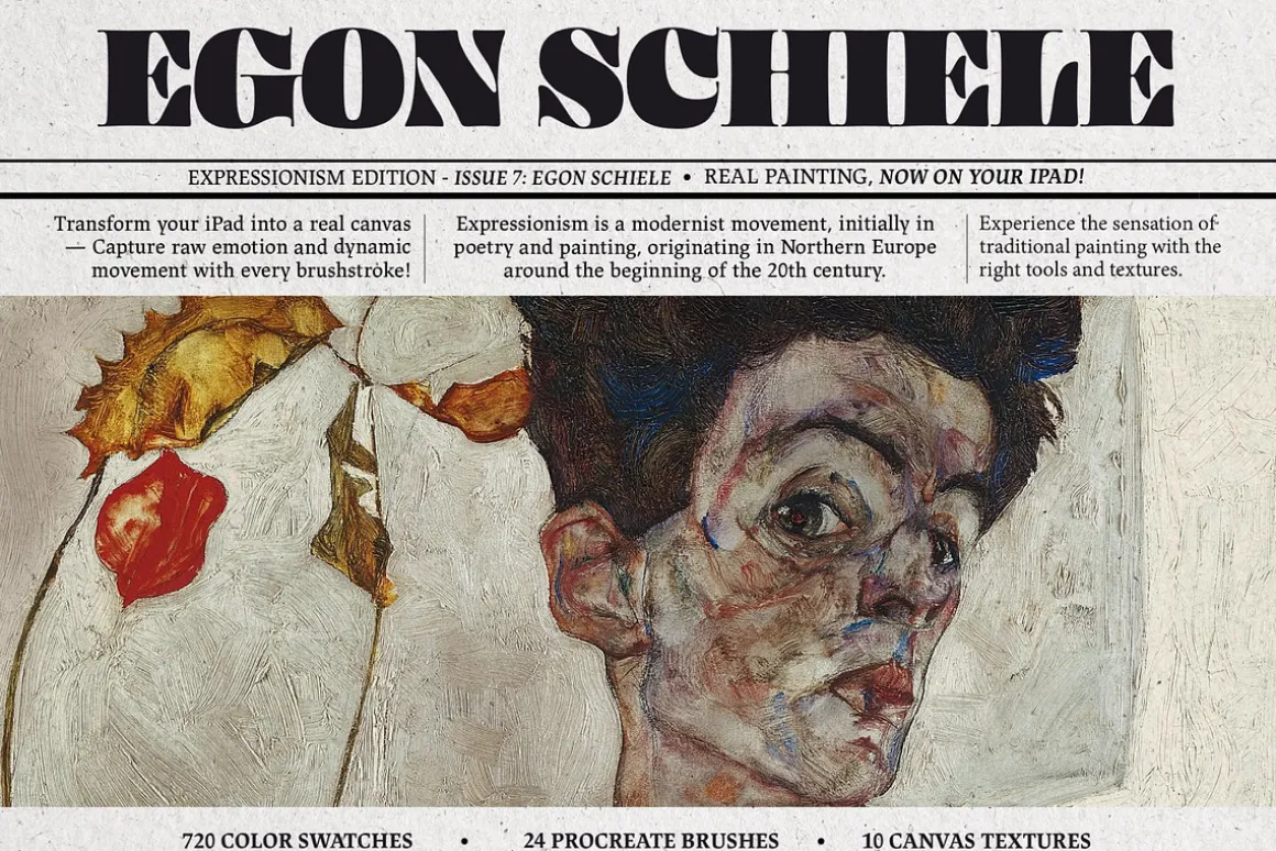 Egon Schiele Procreate Kit