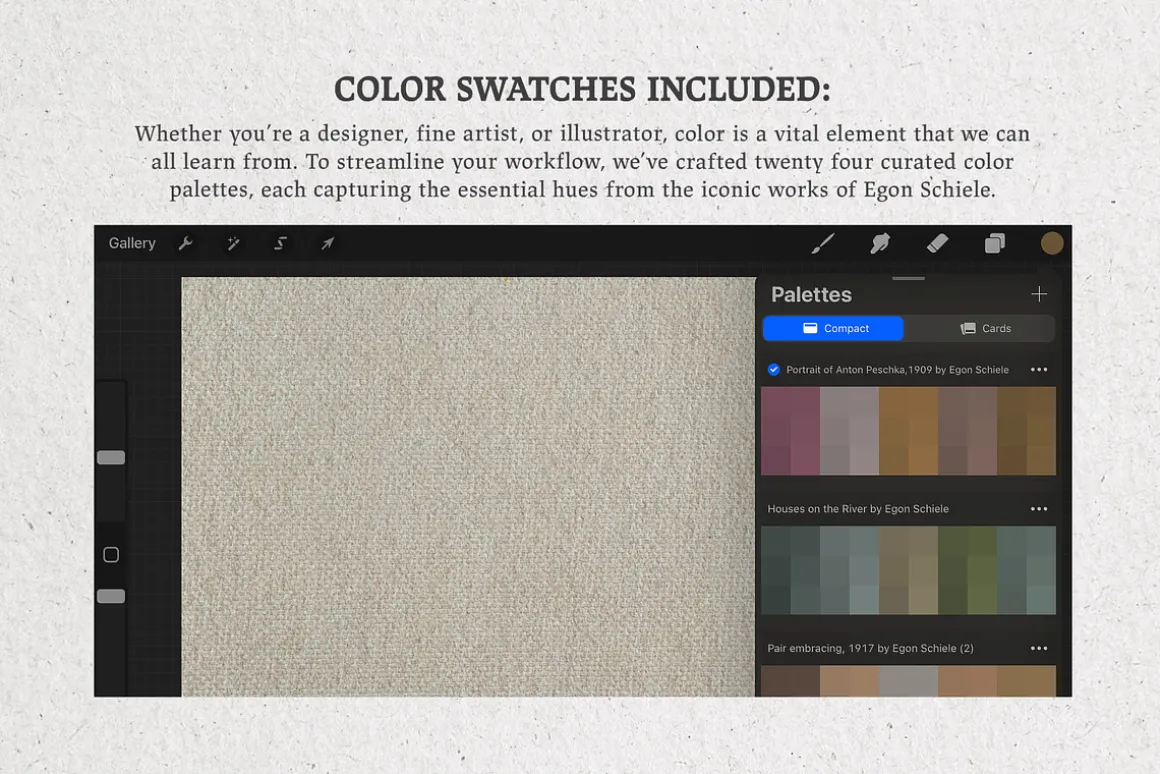 Egon Schiele Procreate Kit