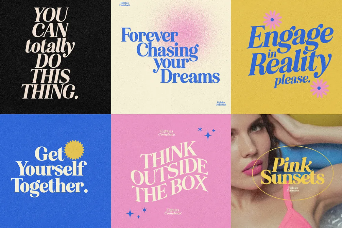 Eighties Comeback Serif (70 fonts)