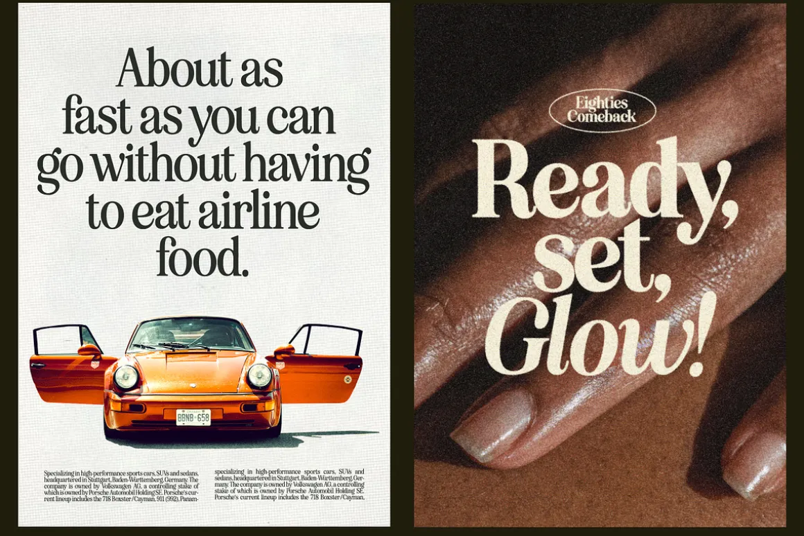 Eighties Comeback Serif (70 fonts)