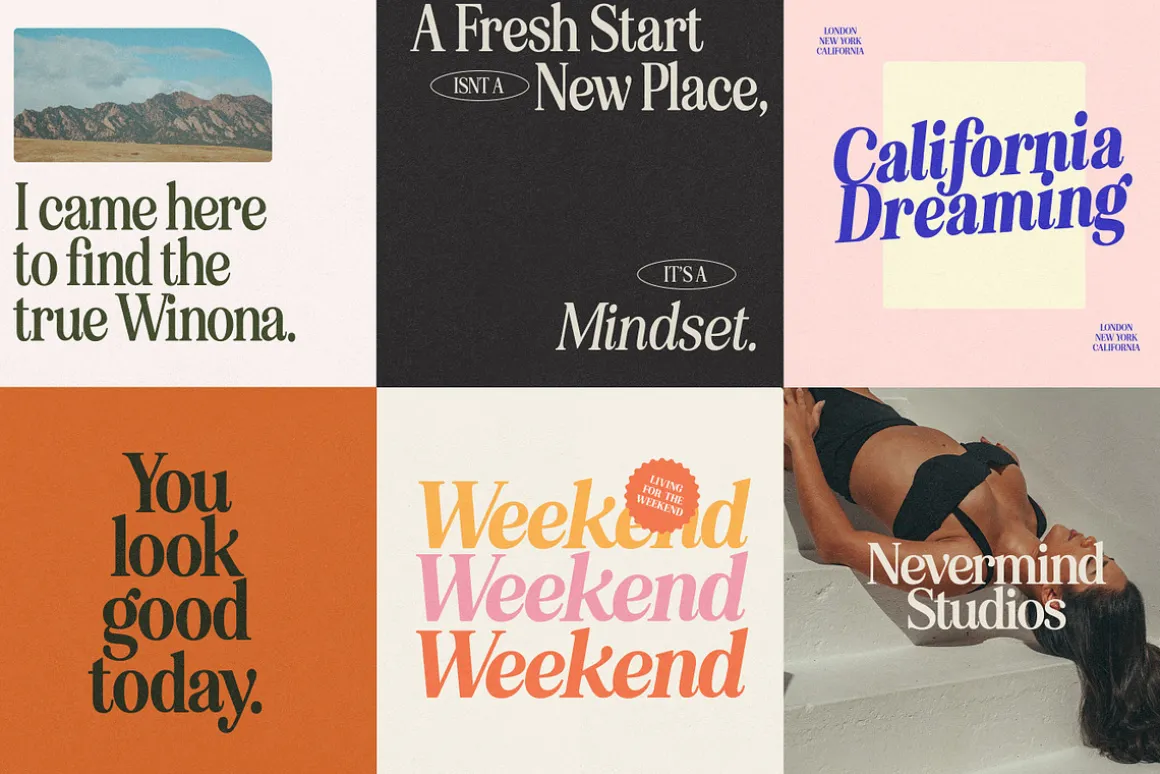 Eighties Comeback Serif (70 fonts)