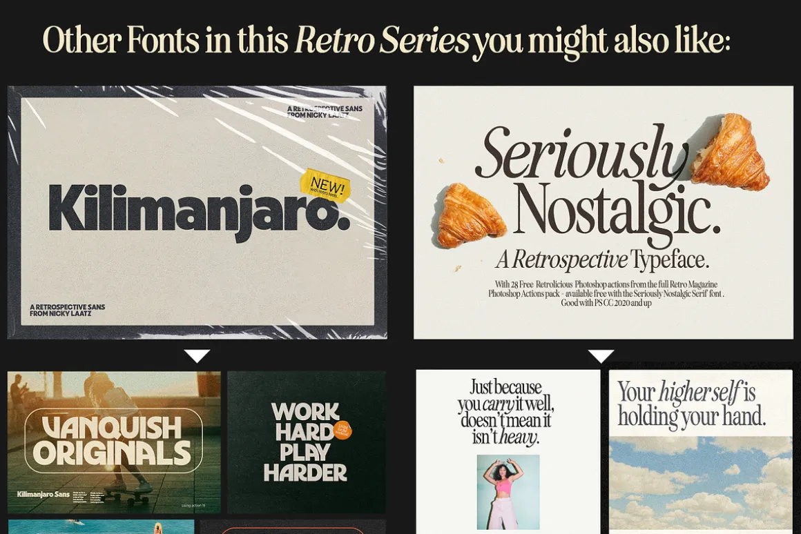 Eighties Comeback Serif (70 fonts)