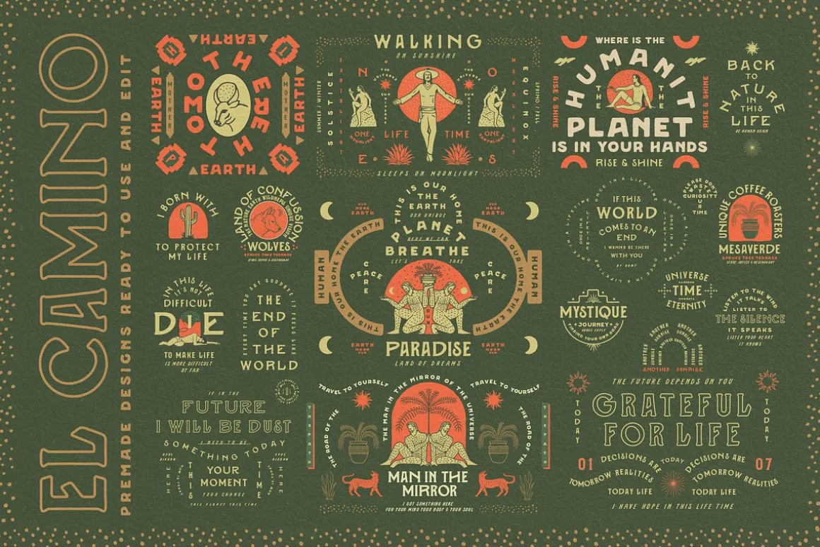 El Camino Font Collection + Extras