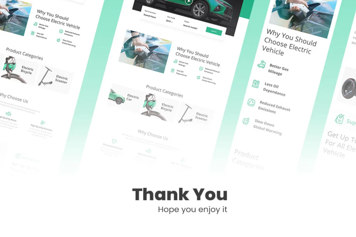 Electric Vehicle Website Design
