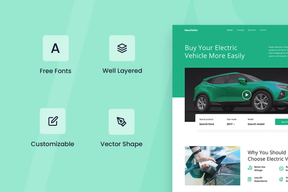 Electric Vehicle Website Design