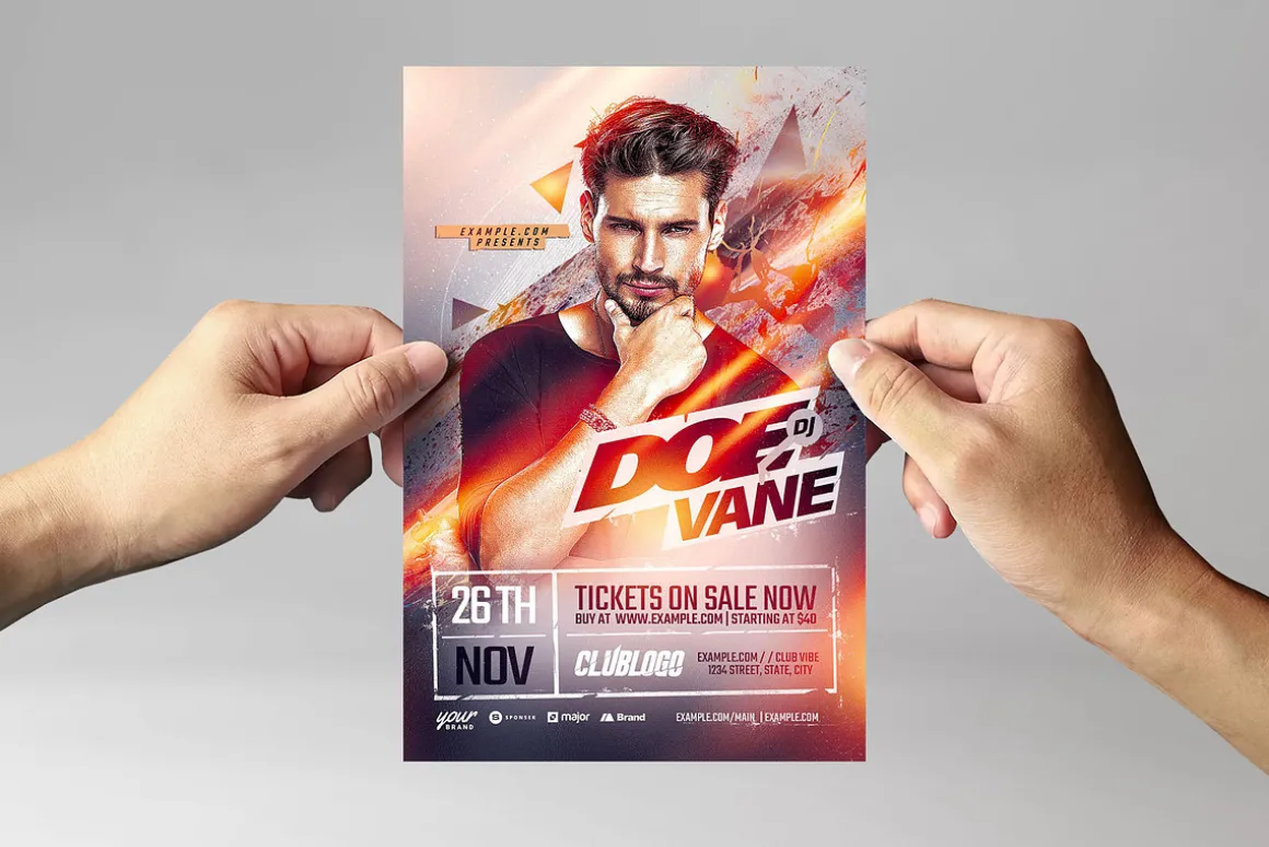 Electro DJ Flyer Template