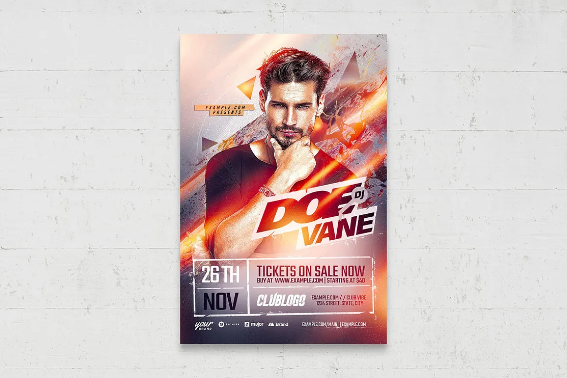 Electro DJ Flyer Template