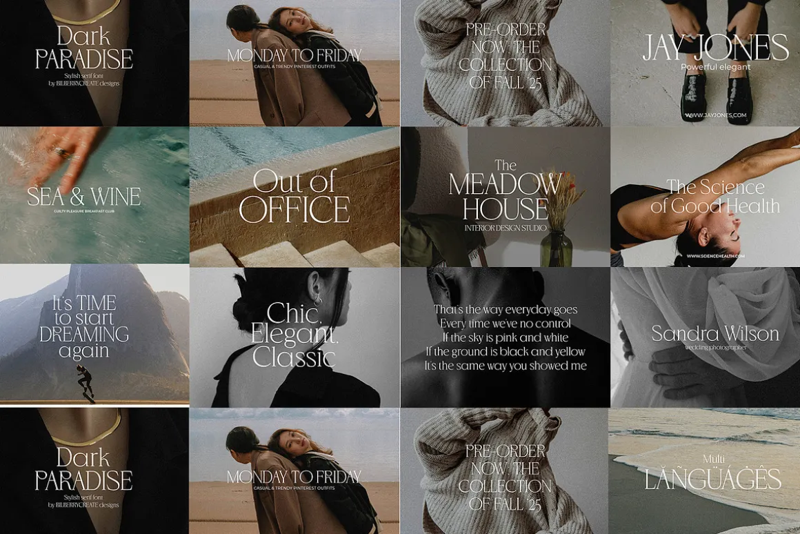 Elegance typography bundle