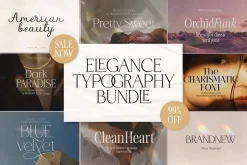 Elegance typography bundle