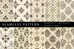 10 Elegant Brown Seamless Patterns