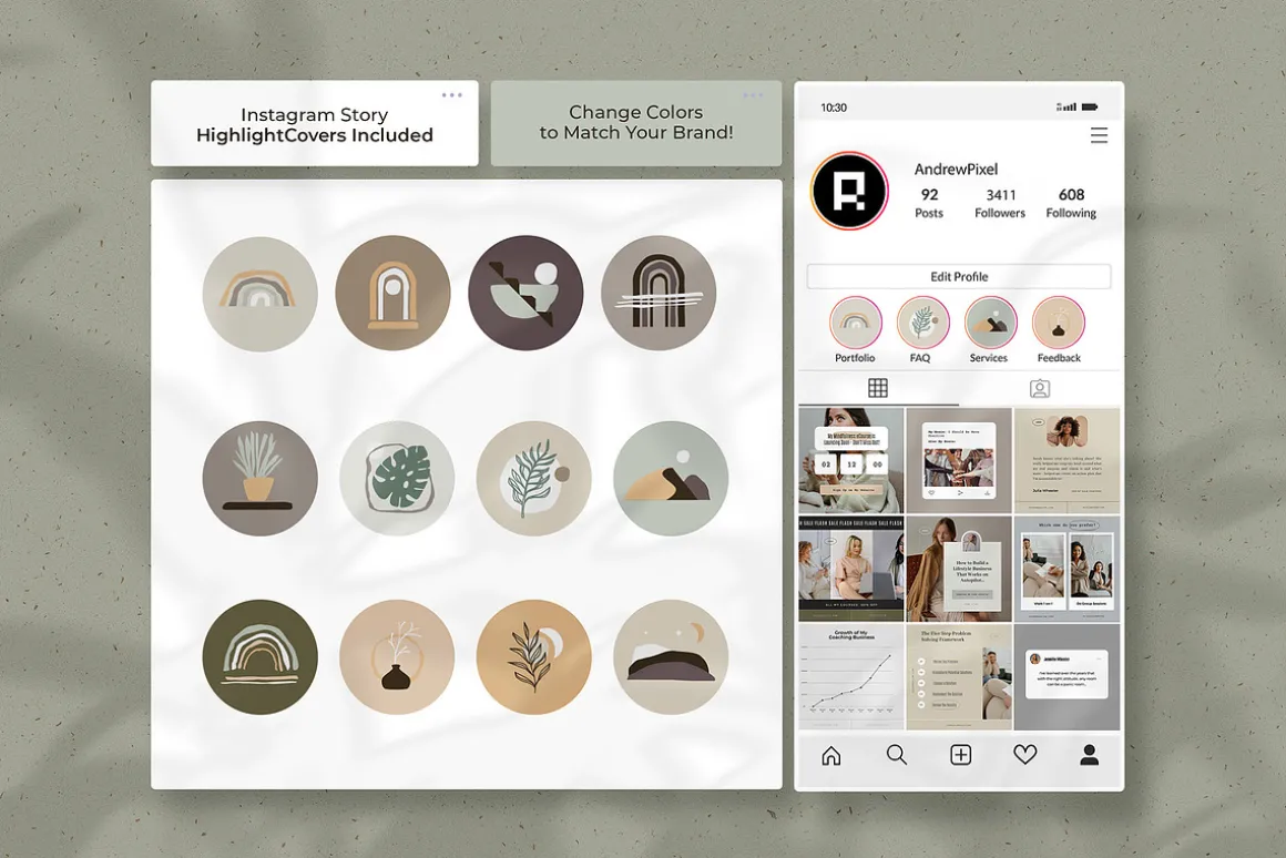Elegant Coaching Social Media Kit