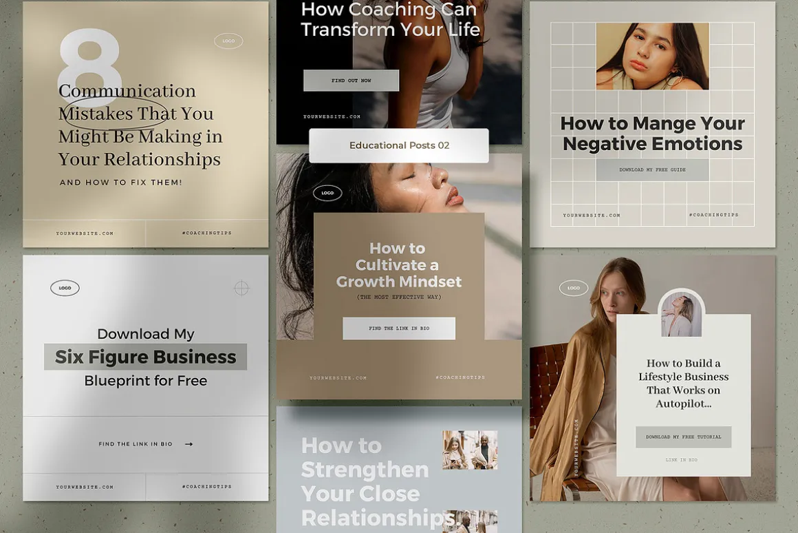 Elegant Coaching Social Media Kit
